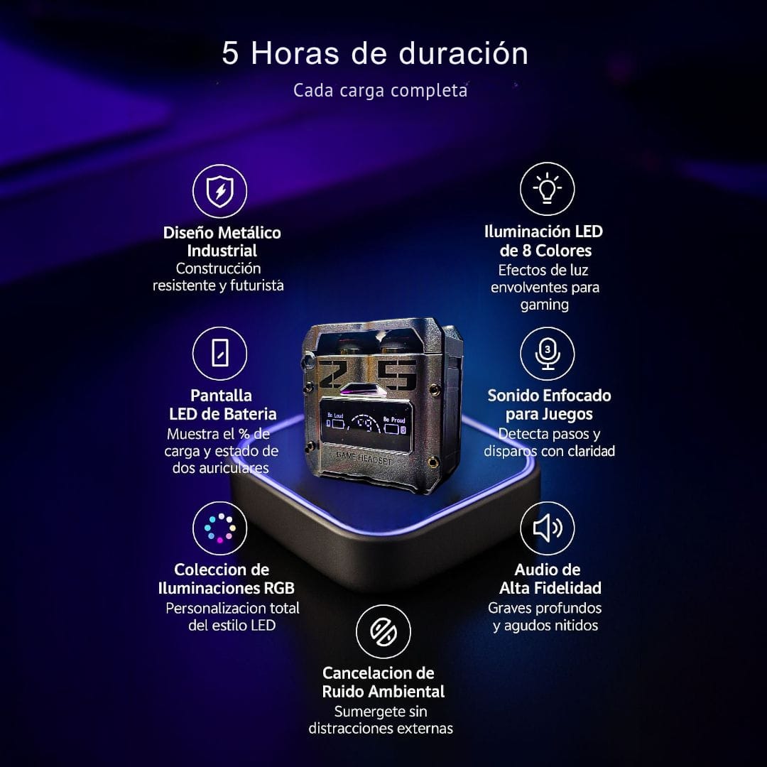 Auriculares Inalambricos Resistentes al Agua + Powerbank Integrado